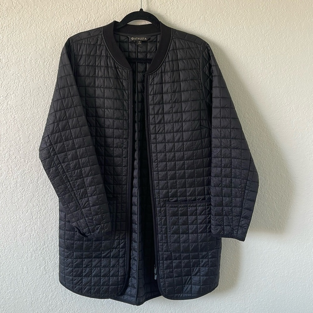 Athleta Womens Grandview Primaloft Shell Jacket Black Medium EUC